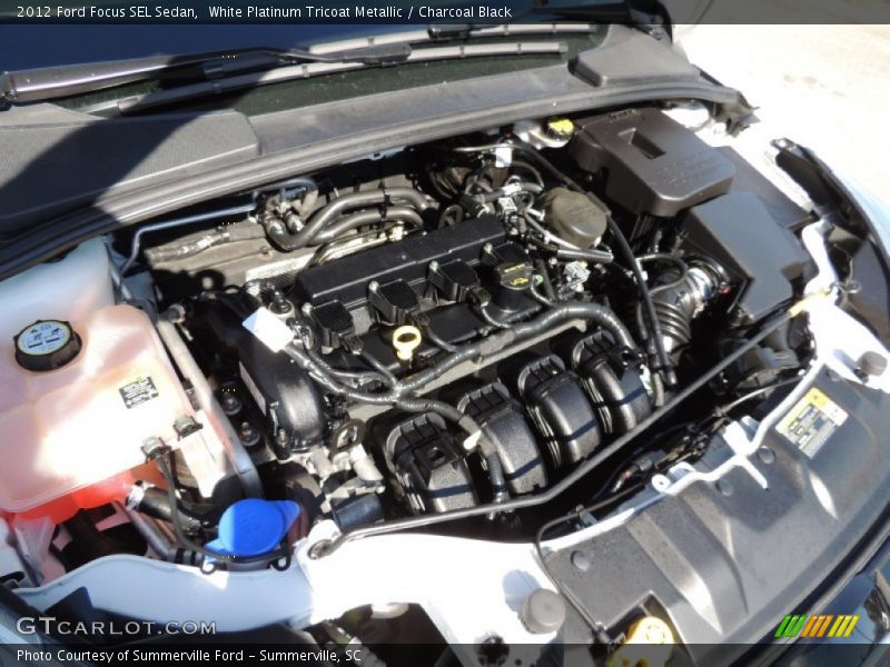 White Platinum Tricoat Metallic / Charcoal Black 2012 Ford Focus SEL Sedan