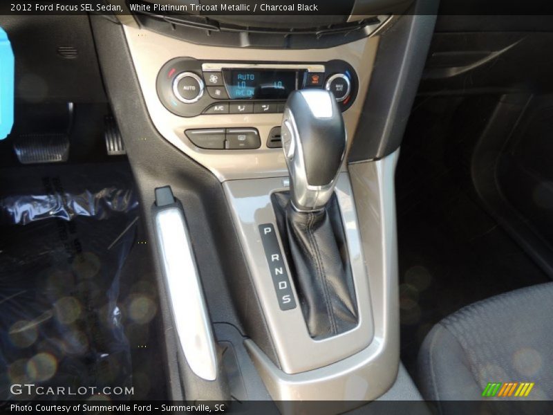 White Platinum Tricoat Metallic / Charcoal Black 2012 Ford Focus SEL Sedan