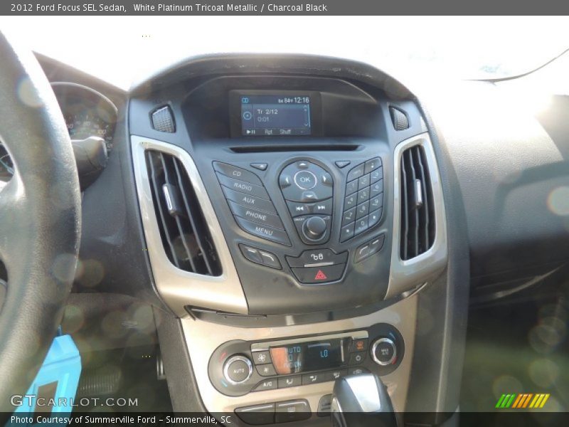 White Platinum Tricoat Metallic / Charcoal Black 2012 Ford Focus SEL Sedan