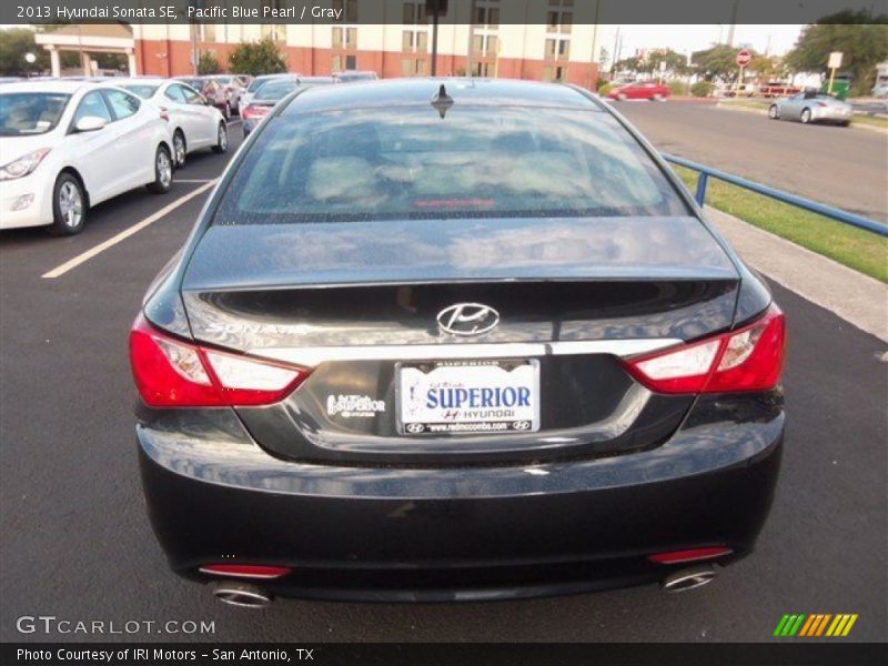 Pacific Blue Pearl / Gray 2013 Hyundai Sonata SE