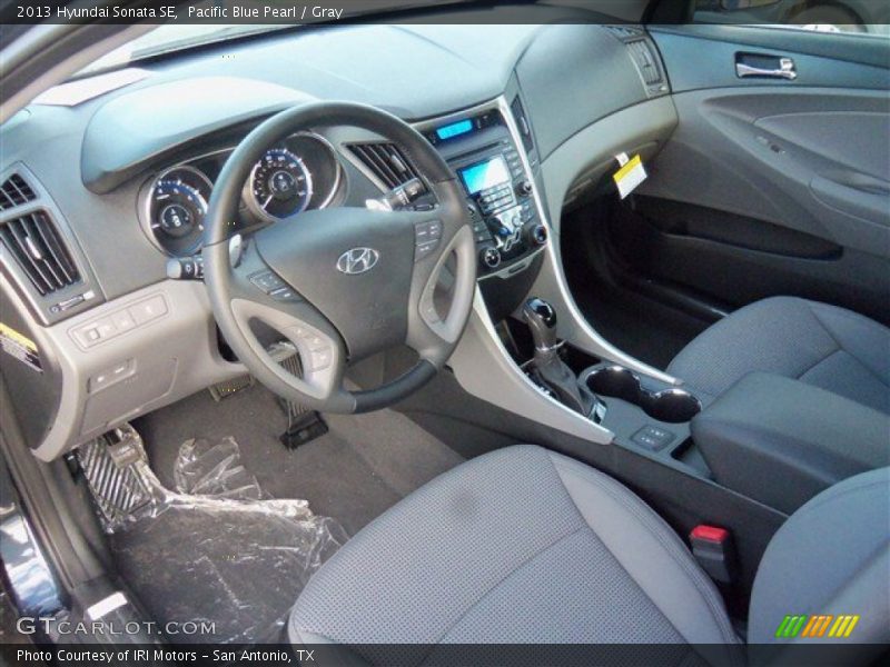 Pacific Blue Pearl / Gray 2013 Hyundai Sonata SE
