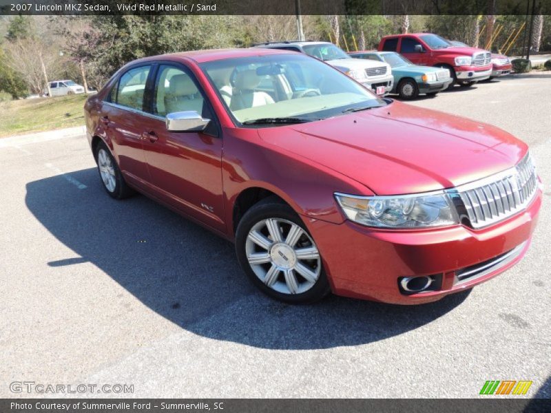 Vivid Red Metallic / Sand 2007 Lincoln MKZ Sedan