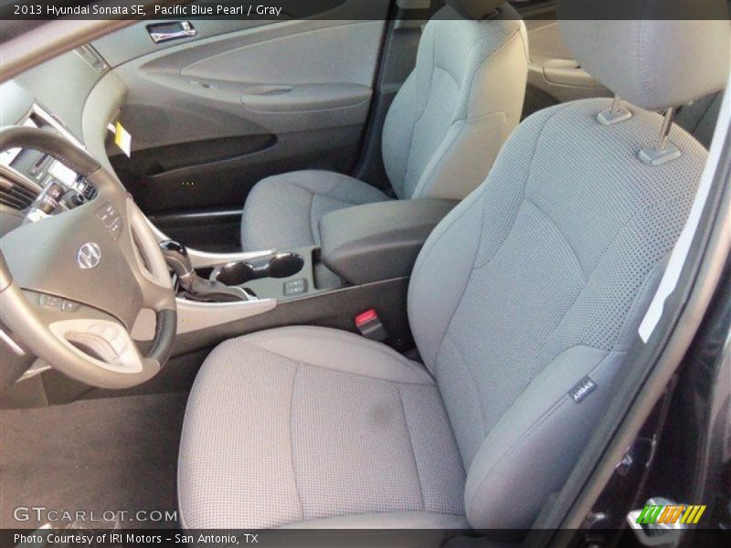 Pacific Blue Pearl / Gray 2013 Hyundai Sonata SE