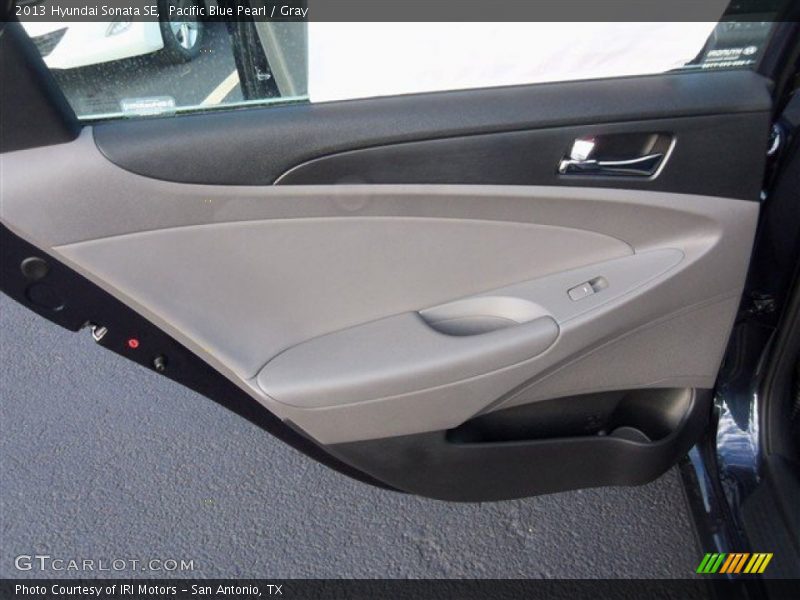 Pacific Blue Pearl / Gray 2013 Hyundai Sonata SE