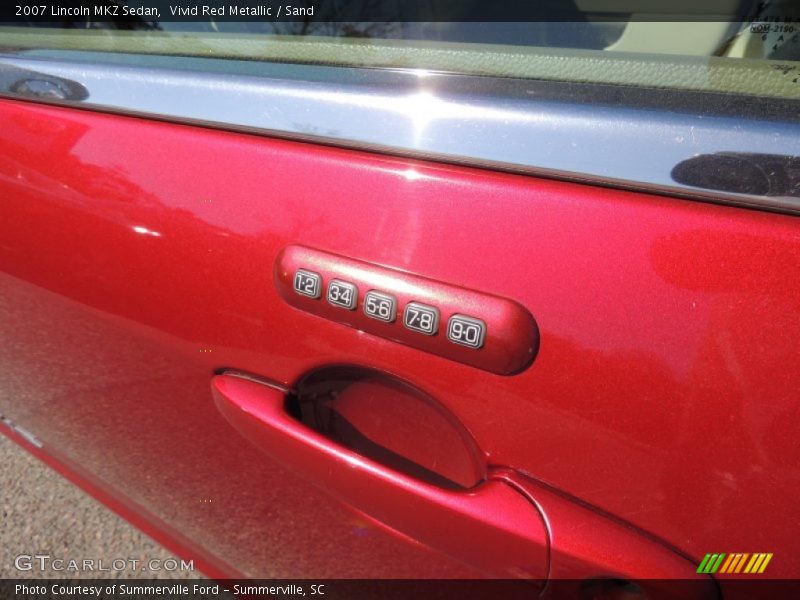 Vivid Red Metallic / Sand 2007 Lincoln MKZ Sedan