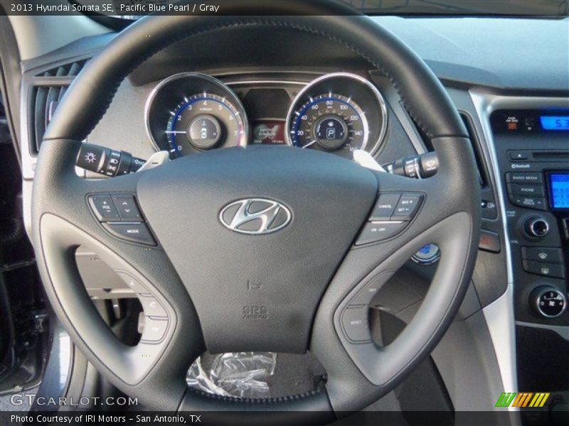 Pacific Blue Pearl / Gray 2013 Hyundai Sonata SE