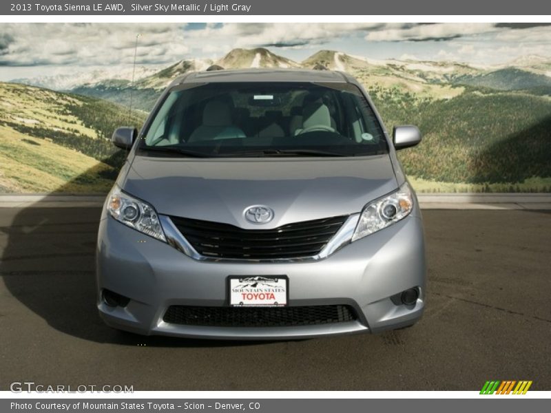 Silver Sky Metallic / Light Gray 2013 Toyota Sienna LE AWD