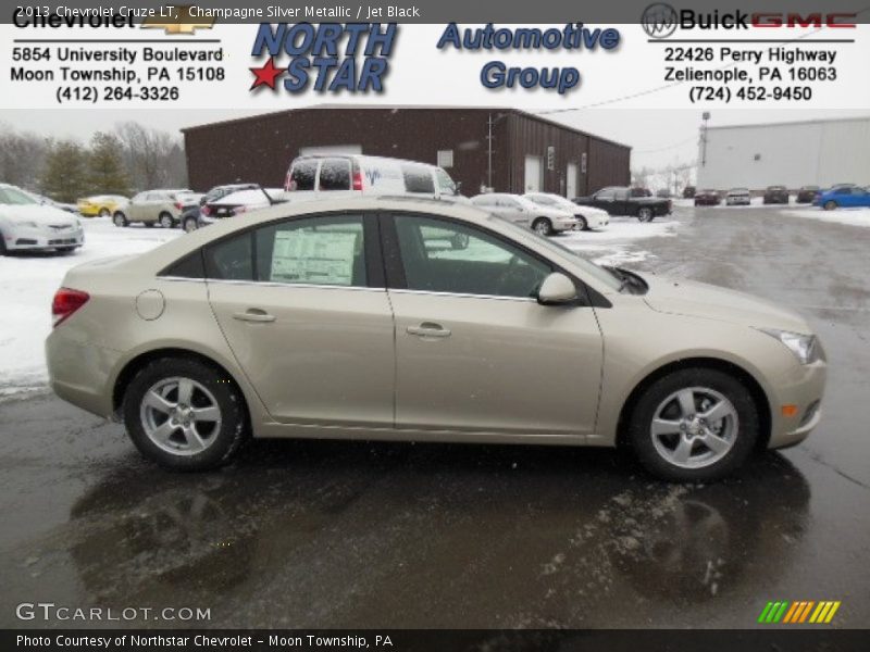 Champagne Silver Metallic / Jet Black 2013 Chevrolet Cruze LT