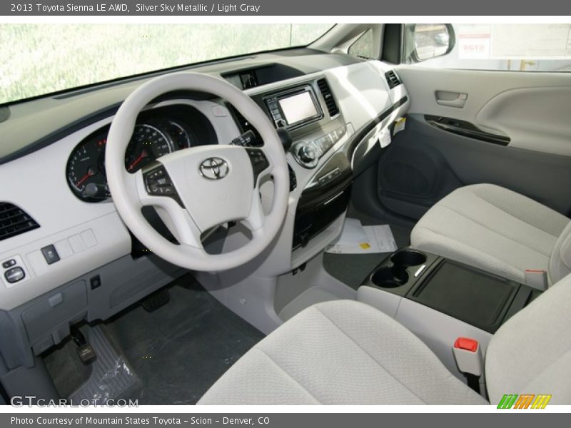 Silver Sky Metallic / Light Gray 2013 Toyota Sienna LE AWD