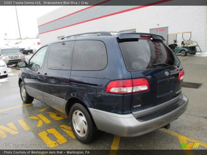 Stratosphere Blue Mica / Gray 2003 Toyota Sienna XLE