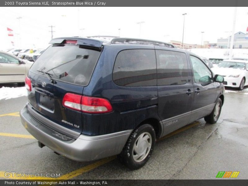 Stratosphere Blue Mica / Gray 2003 Toyota Sienna XLE