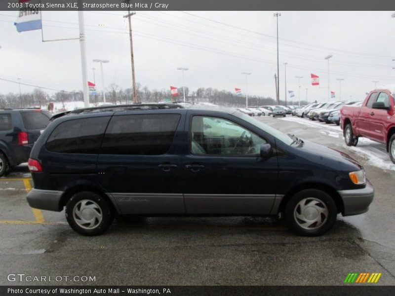 Stratosphere Blue Mica / Gray 2003 Toyota Sienna XLE