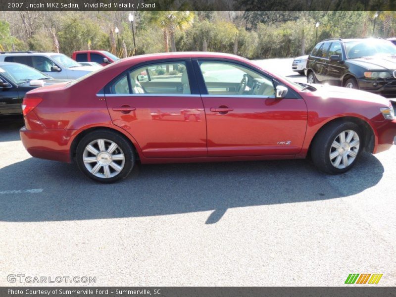 Vivid Red Metallic / Sand 2007 Lincoln MKZ Sedan