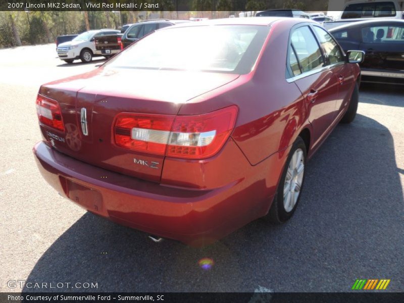 Vivid Red Metallic / Sand 2007 Lincoln MKZ Sedan