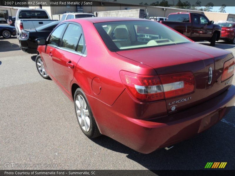 Vivid Red Metallic / Sand 2007 Lincoln MKZ Sedan