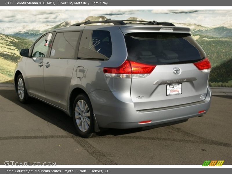 Silver Sky Metallic / Light Gray 2013 Toyota Sienna XLE AWD