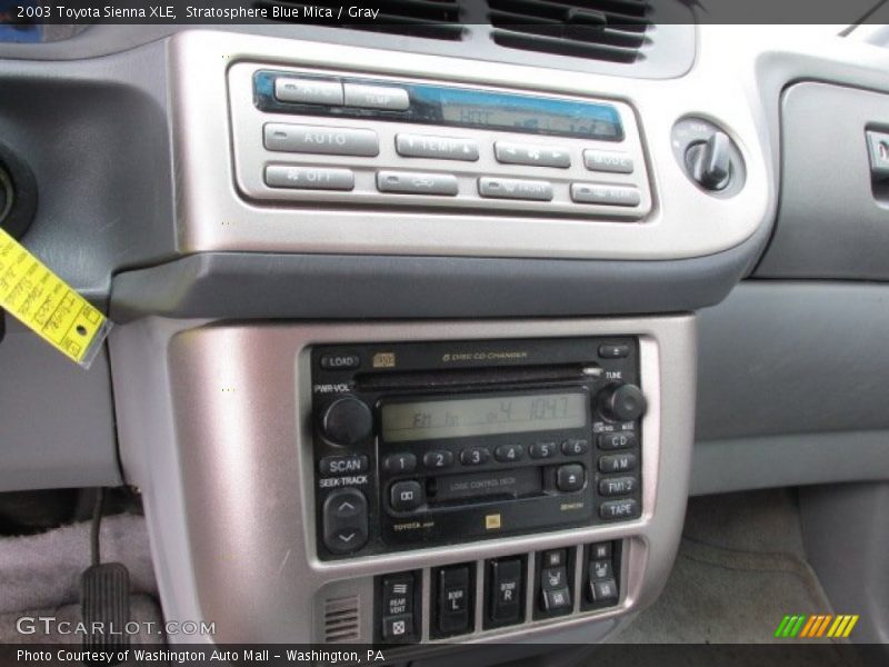 Controls of 2003 Sienna XLE