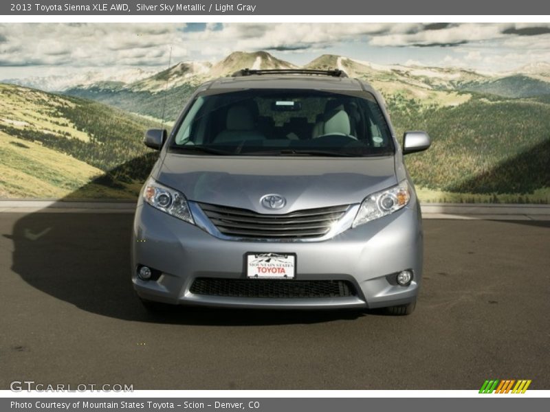 Silver Sky Metallic / Light Gray 2013 Toyota Sienna XLE AWD