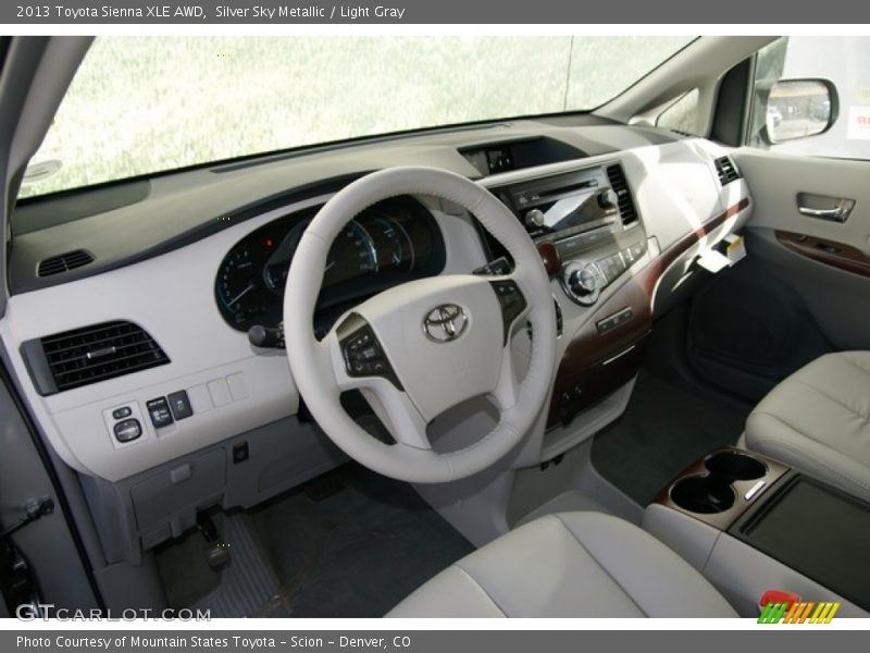 Silver Sky Metallic / Light Gray 2013 Toyota Sienna XLE AWD