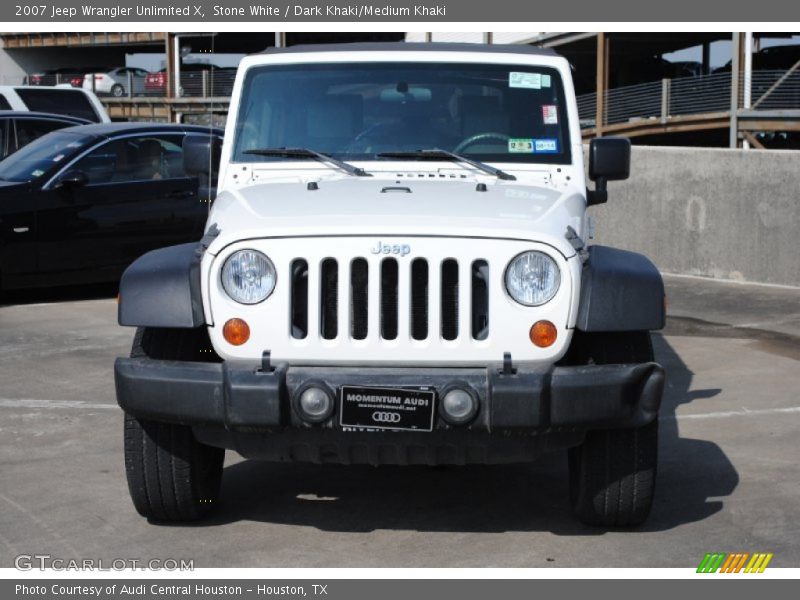 Stone White / Dark Khaki/Medium Khaki 2007 Jeep Wrangler Unlimited X