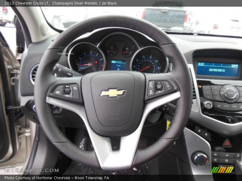 Champagne Silver Metallic / Jet Black 2013 Chevrolet Cruze LT