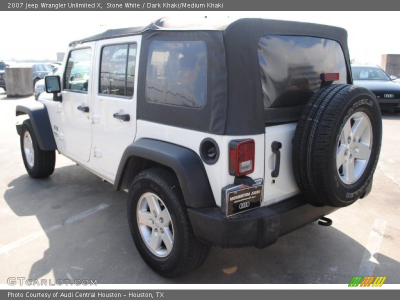 Stone White / Dark Khaki/Medium Khaki 2007 Jeep Wrangler Unlimited X