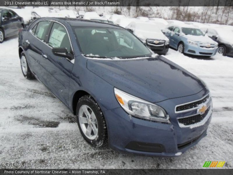 Atlantis Blue Metallic / Jet Black/Titanium 2013 Chevrolet Malibu LS