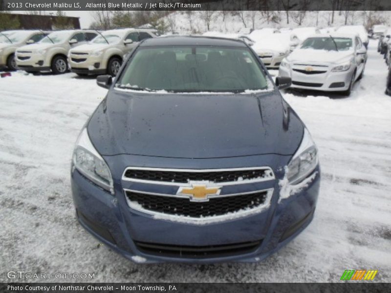 Atlantis Blue Metallic / Jet Black/Titanium 2013 Chevrolet Malibu LS