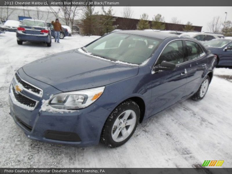 Atlantis Blue Metallic / Jet Black/Titanium 2013 Chevrolet Malibu LS