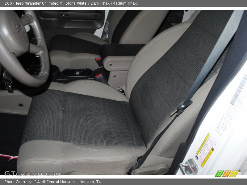 Front Seat of 2007 Wrangler Unlimited X