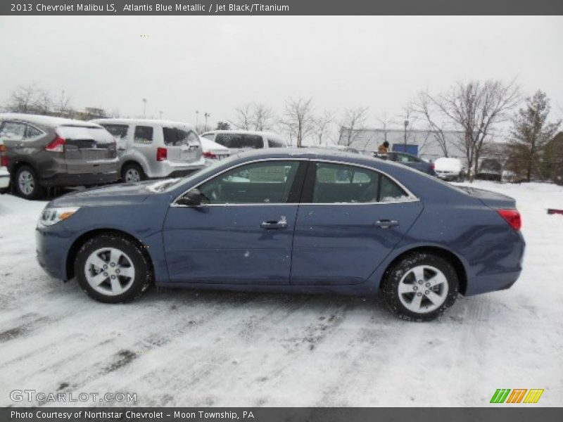 Atlantis Blue Metallic / Jet Black/Titanium 2013 Chevrolet Malibu LS