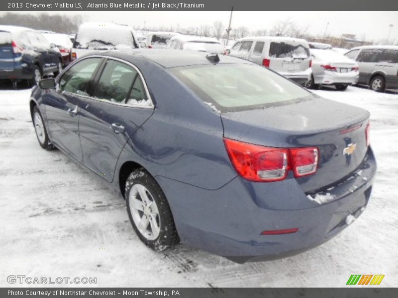 Atlantis Blue Metallic / Jet Black/Titanium 2013 Chevrolet Malibu LS