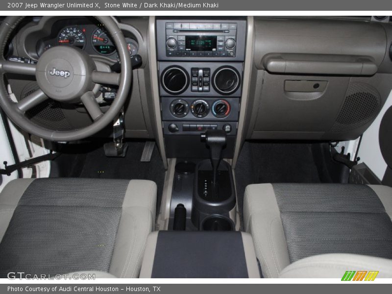 Stone White / Dark Khaki/Medium Khaki 2007 Jeep Wrangler Unlimited X
