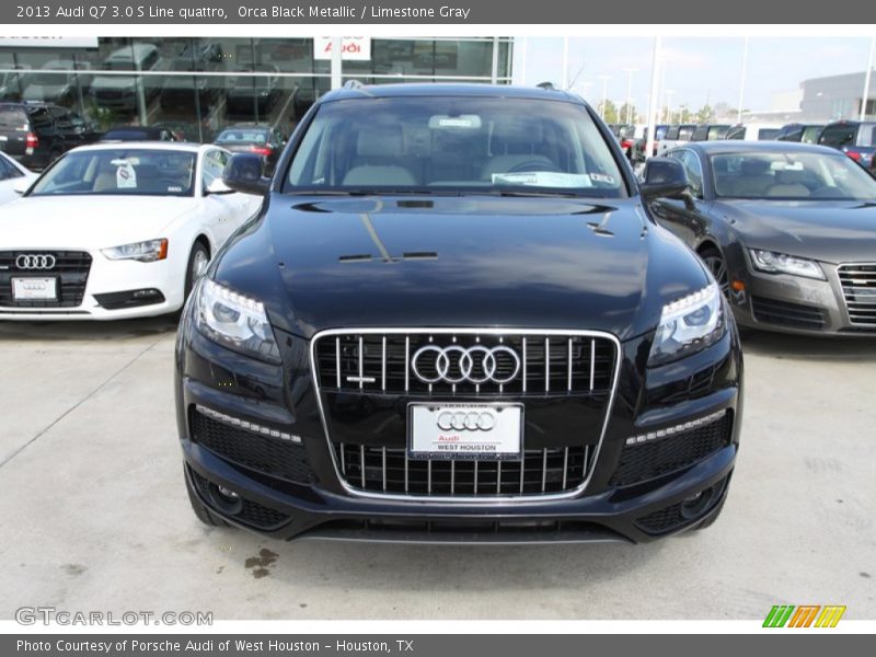 Orca Black Metallic / Limestone Gray 2013 Audi Q7 3.0 S Line quattro