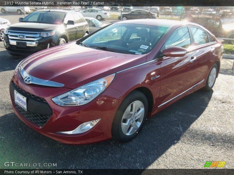 Venetian Red Pearl / Camel 2012 Hyundai Sonata Hybrid