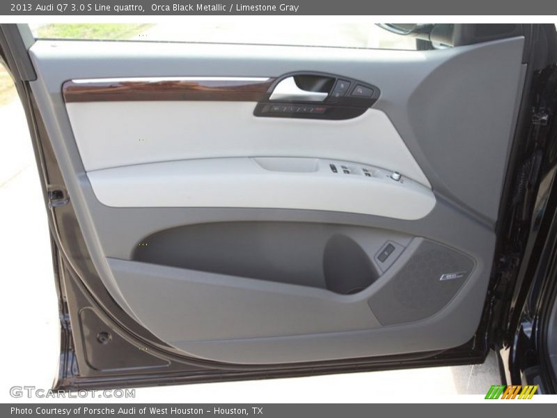Orca Black Metallic / Limestone Gray 2013 Audi Q7 3.0 S Line quattro
