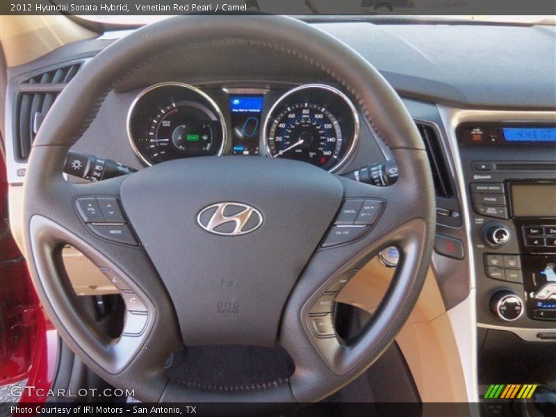 Venetian Red Pearl / Camel 2012 Hyundai Sonata Hybrid