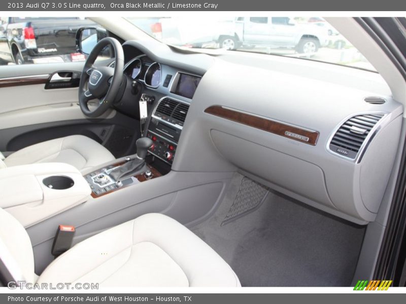 Orca Black Metallic / Limestone Gray 2013 Audi Q7 3.0 S Line quattro