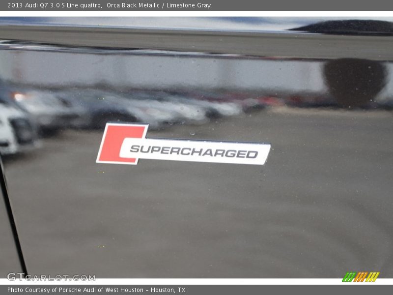 Orca Black Metallic / Limestone Gray 2013 Audi Q7 3.0 S Line quattro