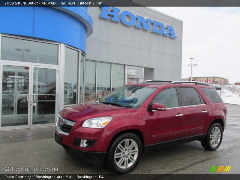 Red Jewel Tintcoat / Tan 2009 Saturn Outlook XR AWD