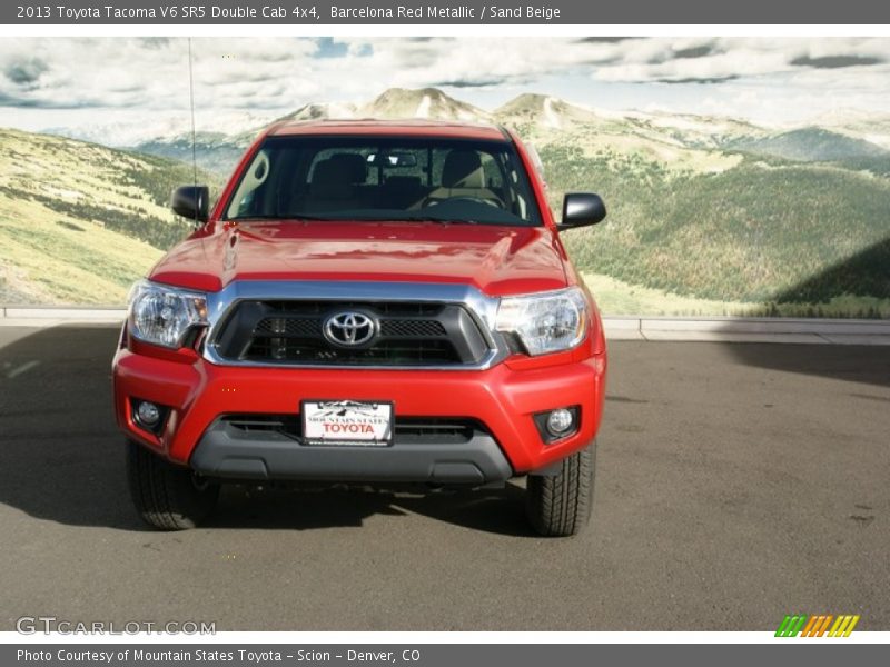 Barcelona Red Metallic / Sand Beige 2013 Toyota Tacoma V6 SR5 Double Cab 4x4