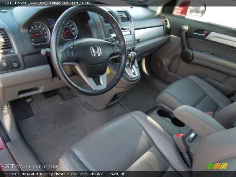 Tango Red Pearl / Gray 2011 Honda CR-V EX-L