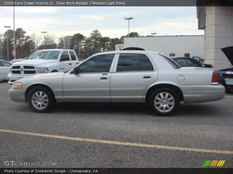 Silver Birch Metallic / Medium Light Stone 2008 Ford Crown Victoria LX