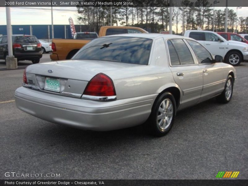 Silver Birch Metallic / Medium Light Stone 2008 Ford Crown Victoria LX