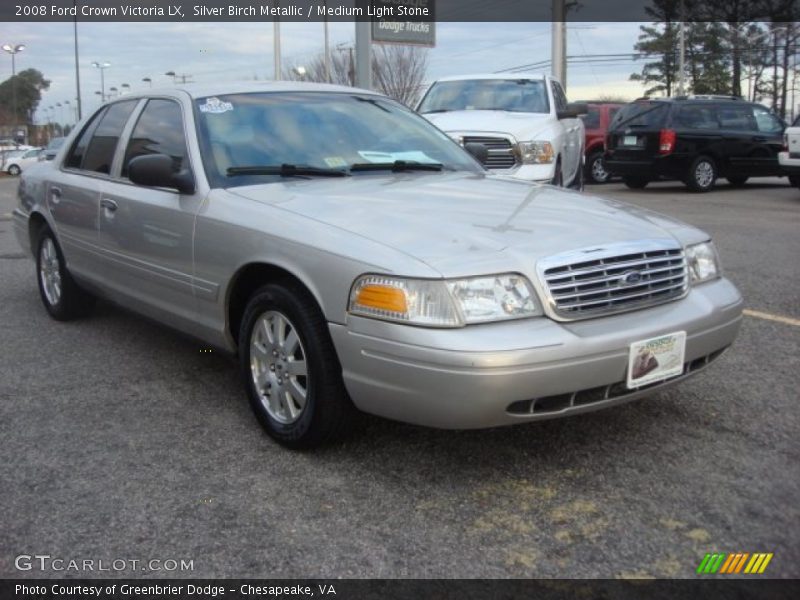 Silver Birch Metallic / Medium Light Stone 2008 Ford Crown Victoria LX