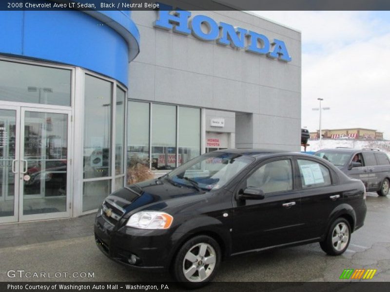 Black / Neutral Beige 2008 Chevrolet Aveo LT Sedan