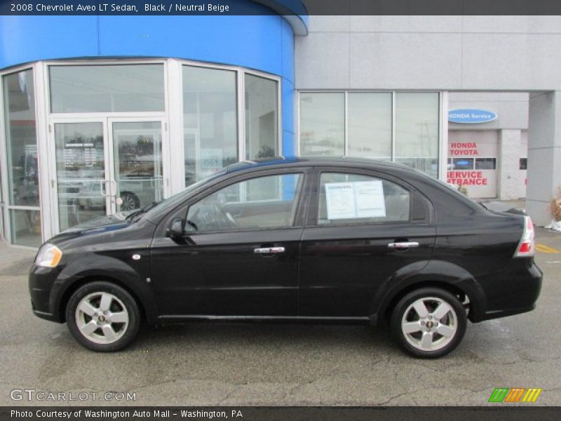 Black / Neutral Beige 2008 Chevrolet Aveo LT Sedan