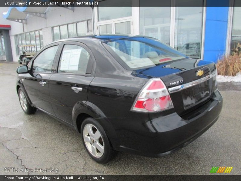 Black / Neutral Beige 2008 Chevrolet Aveo LT Sedan