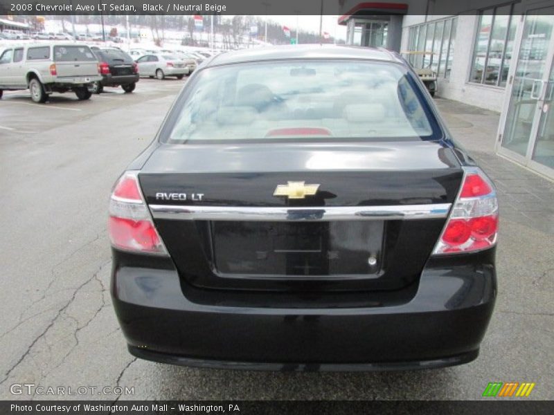 Black / Neutral Beige 2008 Chevrolet Aveo LT Sedan