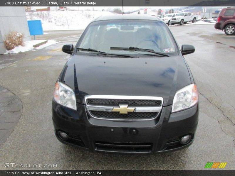 Black / Neutral Beige 2008 Chevrolet Aveo LT Sedan